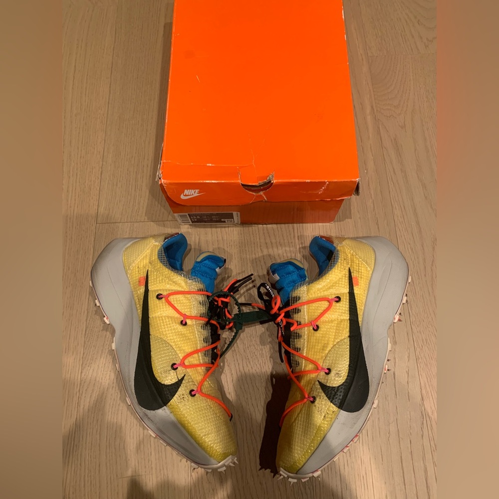 Nike off-white wmns vapor street tour yellow CD8178-700 sz 13.5 men 12 Virgil